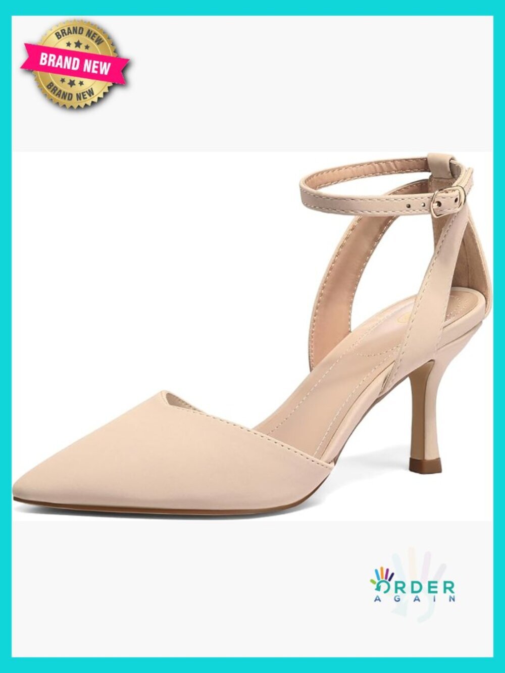 Women's Pointed Toe Kitten Heels Ankle Strap Pumps Dress Sandals Wedding Party